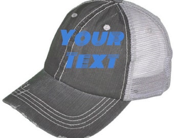 Custom Design Embroidered Hat - You Pick The Hat and Design, Customizable, Personalized, Monogrammed, Embroidered Trucker or Baseball Hat