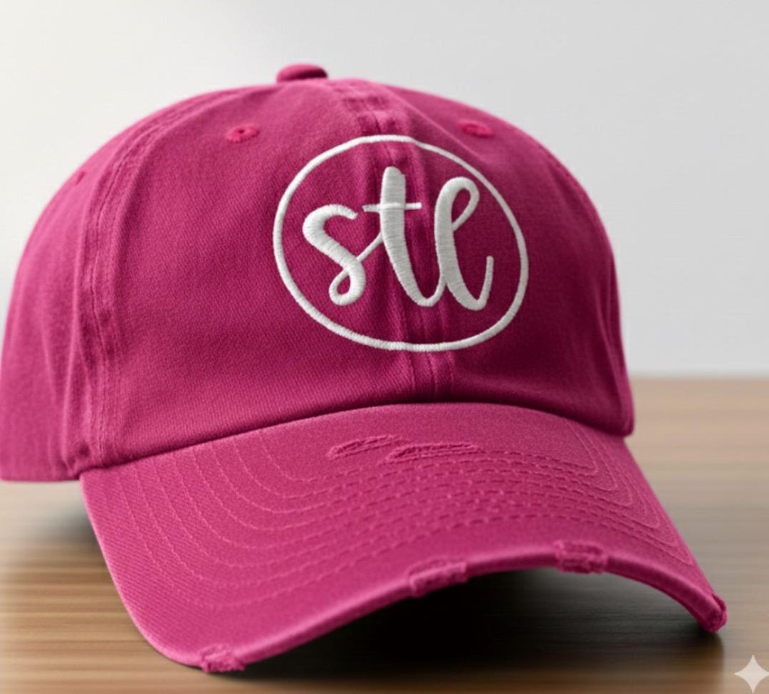 Lambert Cap Custom STL Script Embroidered Baseball Hat Airport Code Aviate ...