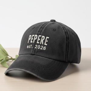 Custom Embroidered Pepere Baseball Hat - Personalized Grandpa Gift for Father's Day Birthday
