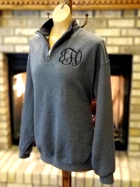Monogrammed Quarter Zip Pullover 