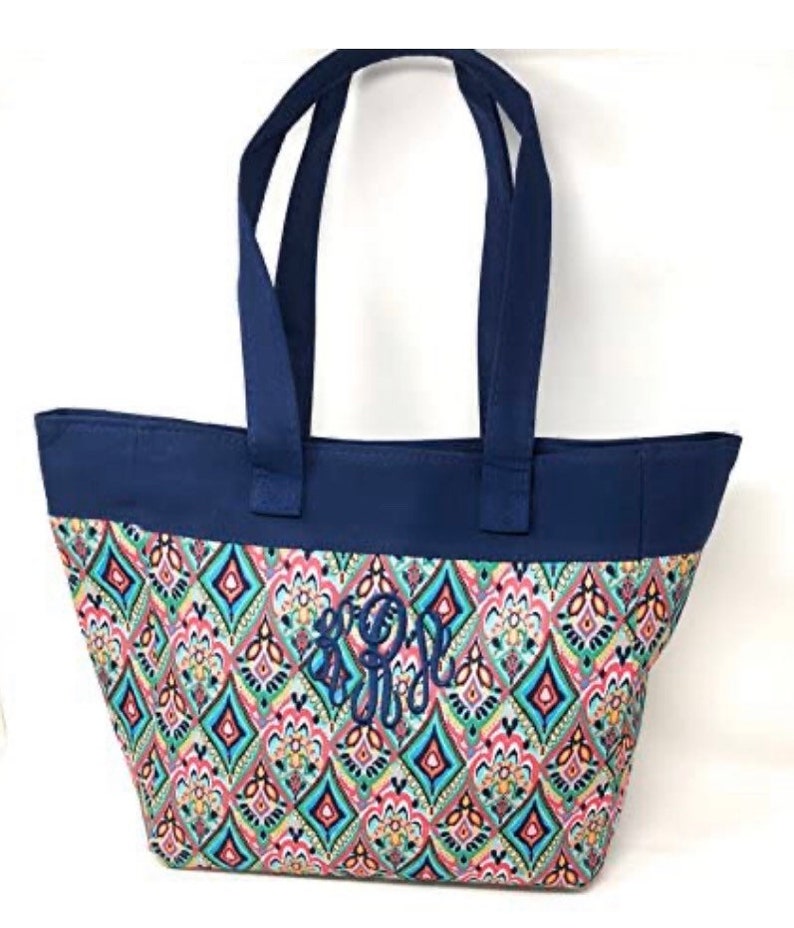 Customed Embroidered Monogrammed Beach Tote Bag