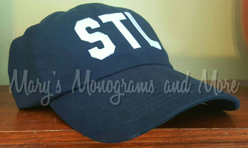 STL Airport Code Baseball Hat Navy Blue St.Louis Airport | Etsy