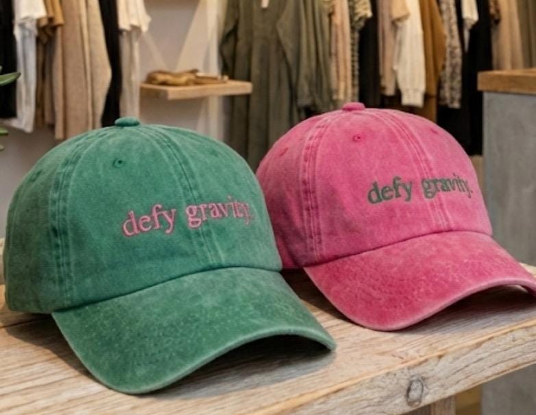 Defy Gravity Embroidered Baseball Hat - Wicked Musical  display picture 3