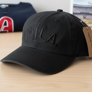 Custom Embroidered Philadelphia PHL Airport Code Baseball Hat Cap Phillies Sports Fan Gift
