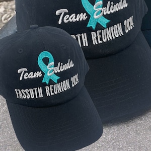 Custom Design Your Own Embroidered Ovarian Cancer Awareness Ribbon Baseball Hat-