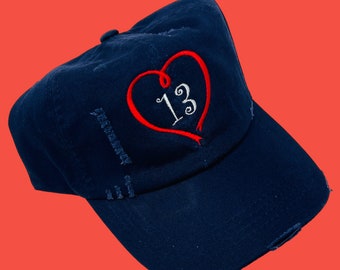 Taylor Swift Lucky 13 Distressed Navy Blue Dad Hat