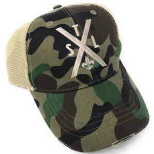 Gorra STL, gorra personalizada bordada de San Luis, San Luis, flor de lis, Adams, gorra de camionero, gorra de béisbol, gorras personalizadas, código de aeropuerto, gorra de ciudad