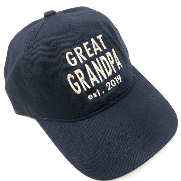 Custom Embroidered Great Grandpa Baseball Hat