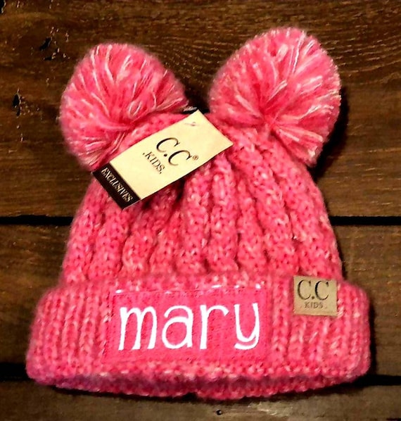 monogrammed winter hats for kids