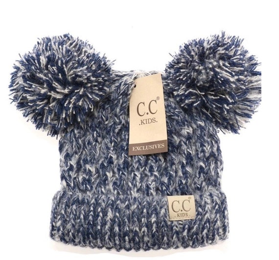Double Pom CC Beanie-navy Blue 