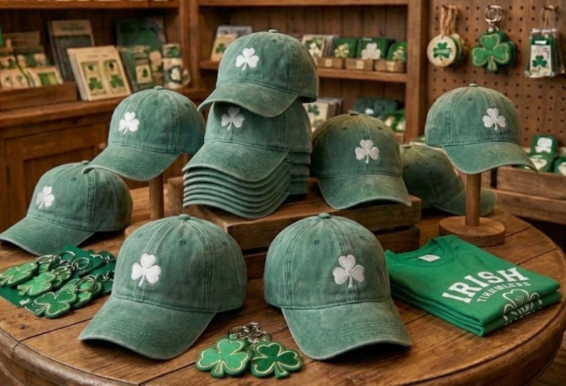 Casquette De Baseball Saint Patrick, Trèfle Vert, Neuve