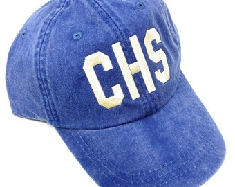 Casquette code brodé CHS Charleston International Airport, bleu royal