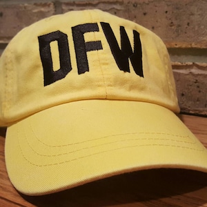 DFW Airport Code Hat - Embroidered Dallas/Fort Worth International Airport Cap - DFW Baseball Hat