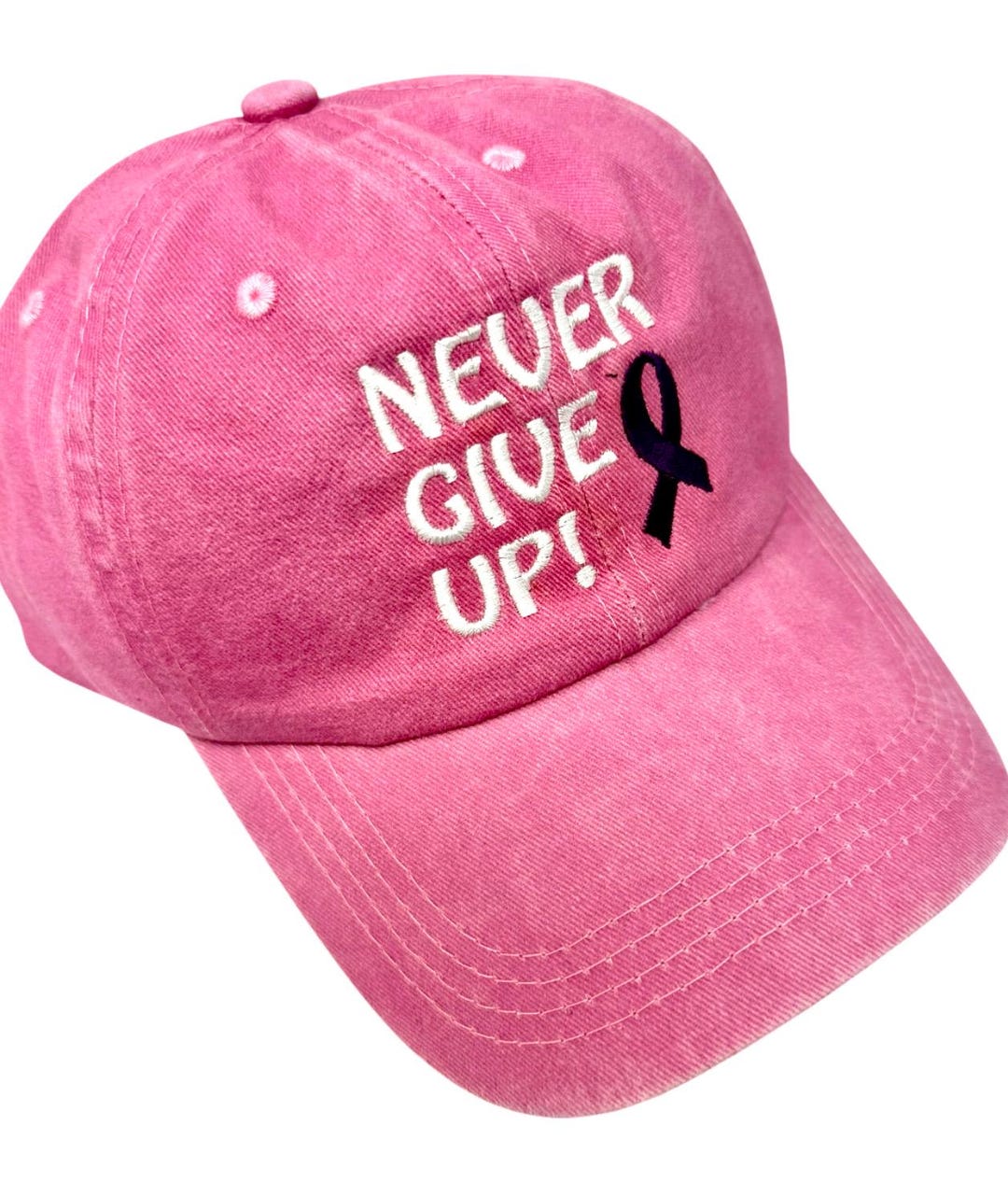 Breast Cancer Awareness Hat For Women,Embroidered Pink Ribbon Denim Baseball Caps Adjustable Cotton Pink Ribbon Embroidered Baseball Cap Breast Cancer Gi