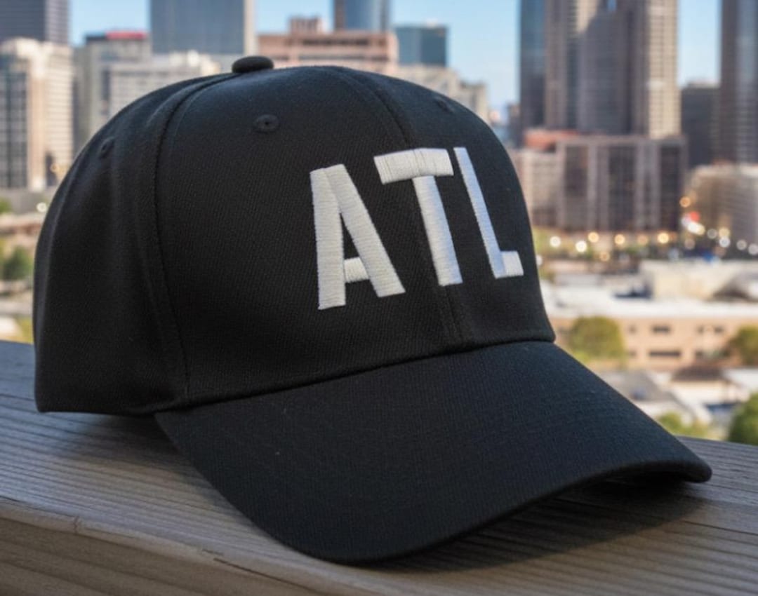 Custom Embroidered ATL Airport Code Baseball Hat - Atlanta Braves ...