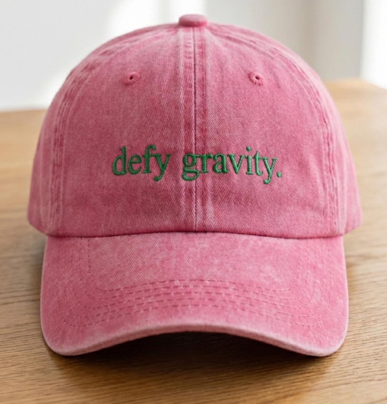 Defy Gravity Embroidered Baseball Hat - Wicked Musical  display picture 1