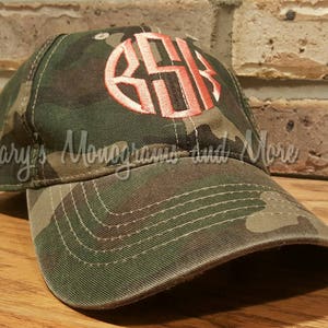 Monogrammed Camo Baseball Hat, Embroidered, Personalized,  Camouflage, Monogram, Ball Cap, Army Camo Hats With Mono, Military, Country