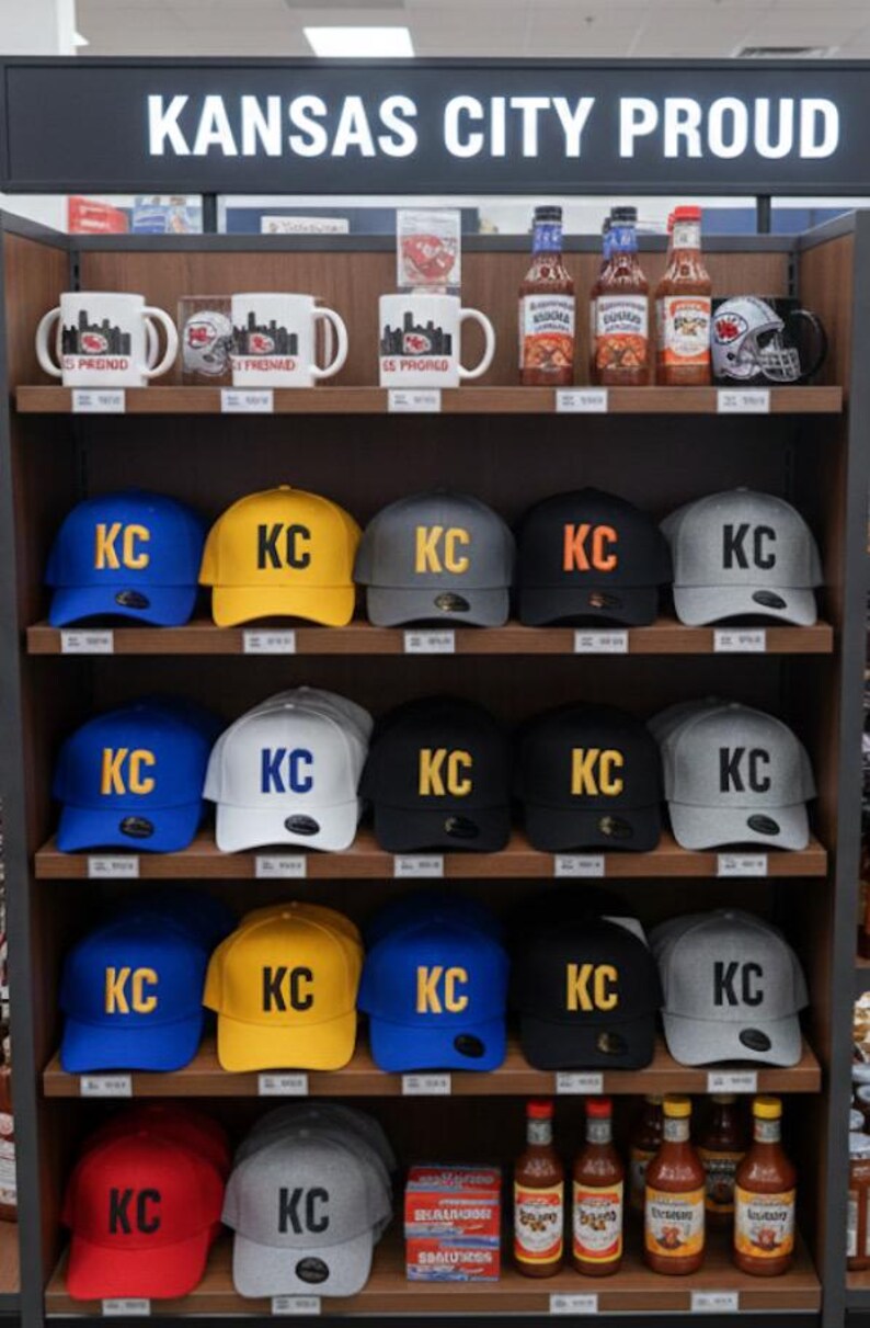 Custom Embroidered KC Kansas City Airport Code Baseball Hat Chiefs Super Bowl Fan Gift Cap image 4