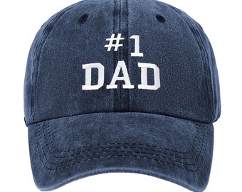 Custom Embroidered #1 Dad Pigment Dyed Baseball Hat