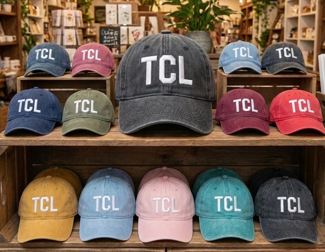 Custom Embroidered TCL Tuscaloosa Airport Code Hat - Pigment Dyed Baseball Cap