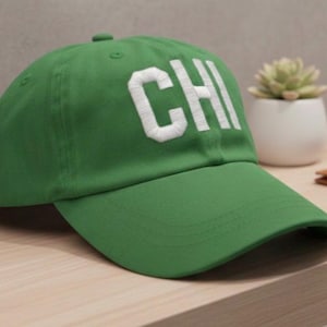 Embroidered CHI Airport Code Hat - Chicago O'Hare Aviation Souvenir