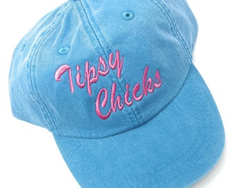 Caribbean Blue Tipsy Chicks Baseball Hat
