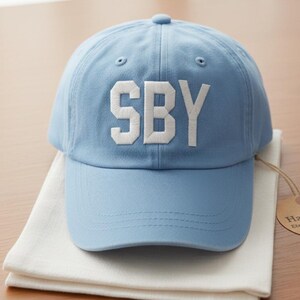 Embroidered SBY Airport Code Baseball Hat - South Bend Souvenir