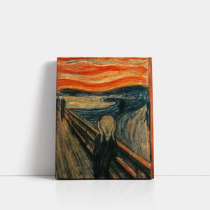 エドヴァルド ムンク 叫び ミクストメディア 油彩 水彩 肉筆 一点物】 油彩 複製画 エドヴァルド・ムンク 「叫び」 / 絵画A