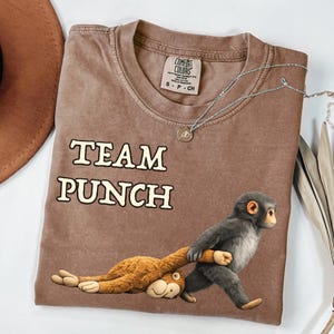 Team Punch Comfort Colors®-tröja, söt babyap-tröja bild 1