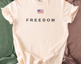 Freedom USA Flag T-Shirt: Patriotic Soft Cotton Tee
