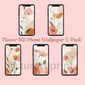 Minimalist Flower iPhone Wallpaper – Soft Aesthetic Floral Background for iPhone