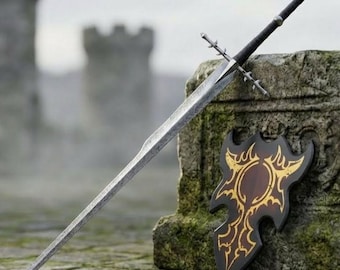 Handgemaakte replica van de Witch-king of Angmar | Fantasiemes Ringwraith Nazgûl | Ring of Power film cosplay prop | Bruiloft, jubileumcadeau