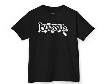 Blessed graffiti kids tee | streetwear children's shirt, urban script design