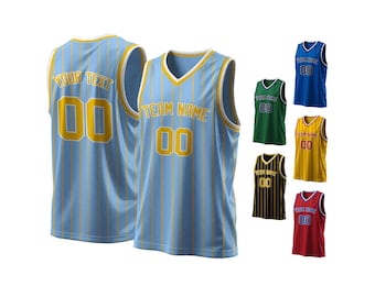 Personalized Basketball Jersey: Embroidered Team Uniform, Custom Name & Number