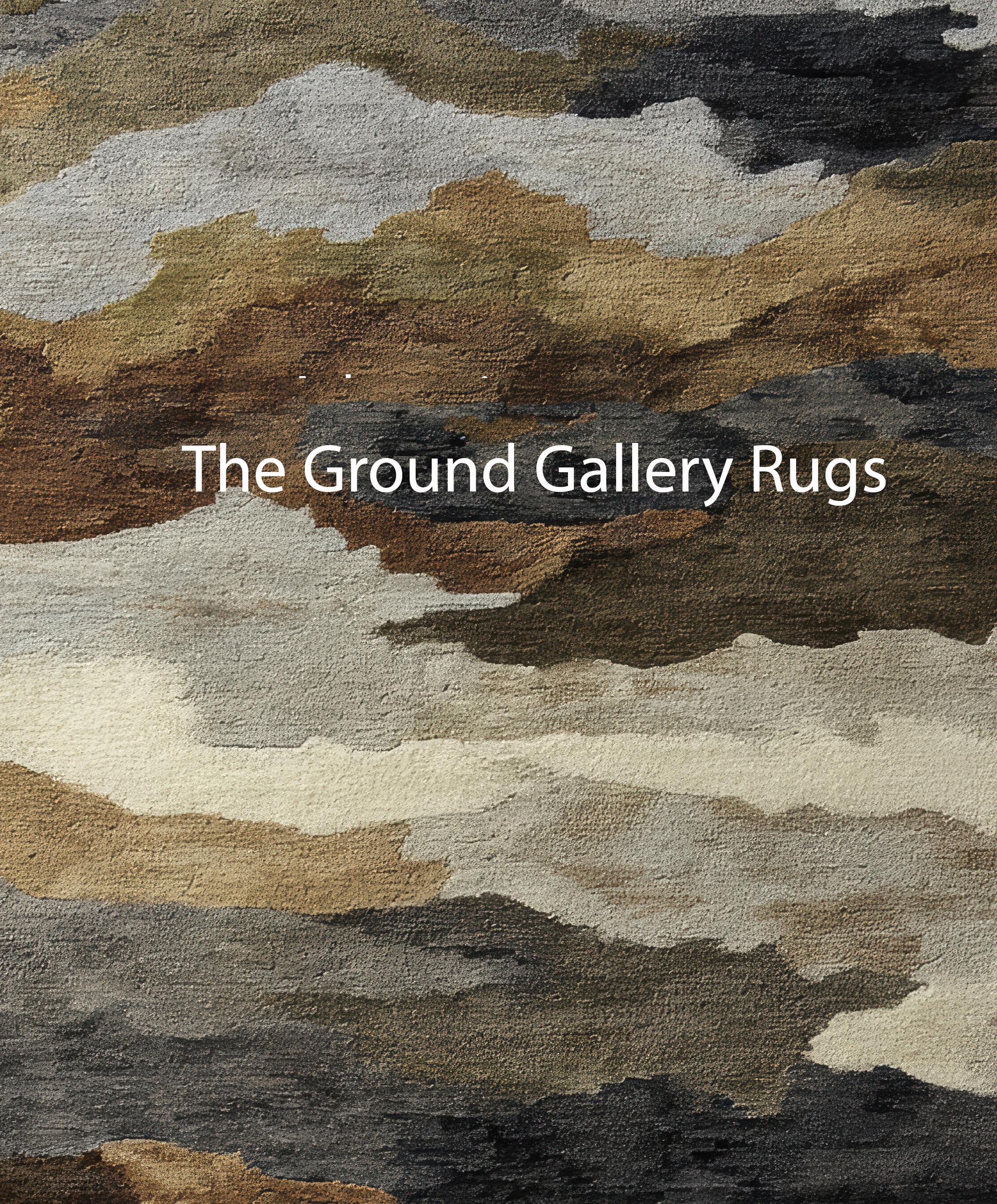 Abstract Earth Tones Rug, Handmade Area Rug, Neutral Living Room Decor ...