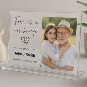 Custom Memorial Photo Plaque: Acrylic In Loving Memory Gift