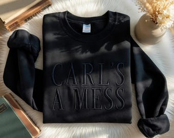 Moletom bordado "Carls a Mess", Camiseta bordada inspirada em casa de verão, Moletom com capuz "Can't Right Now", Presente com frase engraçada