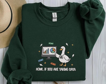 Moletom bordado "Buzine se você estiver coletando dados", Camiseta engraçada de Ciência de Dados, Analista de Negócios, Moletom com gola redonda para planilhas, Humor tecnológico