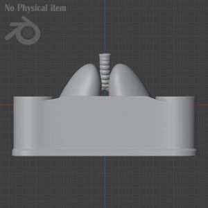 Puede incluir: Modelo 3D de pulmones humanos, tr&aacute;quea y base, renderizado en gris claro. La representaci&oacute;n digital del sistema respiratorio es visible desde un lateral. El texto "No Physical item" est&aacute; en la esquina superior izquierda.