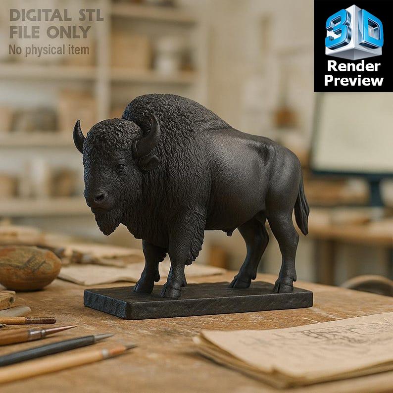 Bison statue - Etsy 日本
