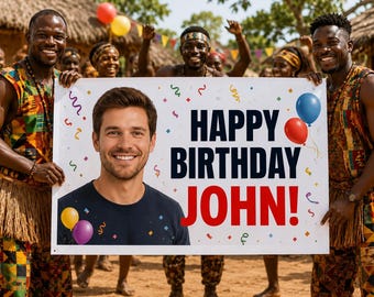 Personalized African Birthday Video | Custom Happy Birthday Greeting | Photo & Name | 8 Second MP4 with Music | Instant Download