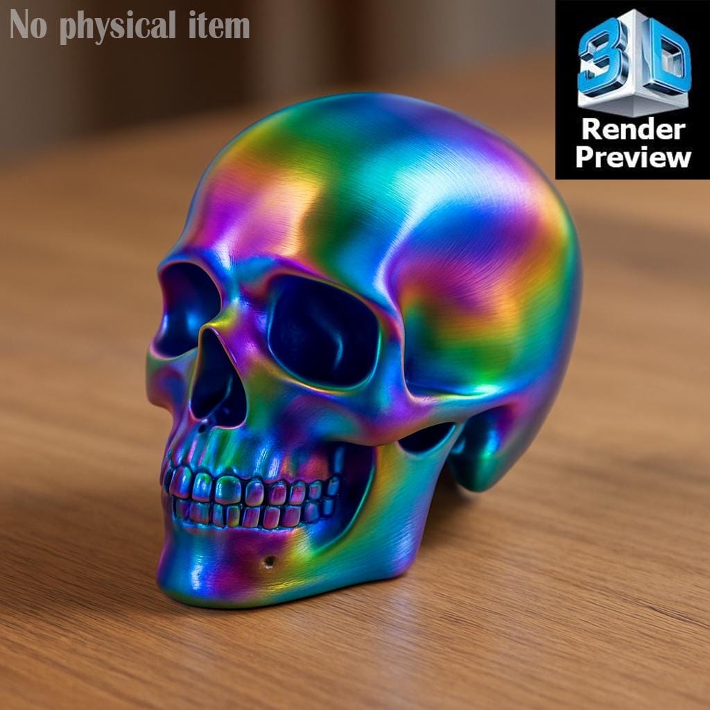 Rainbow Skull – Colorful Horror Model for 3D Printing | Halloween