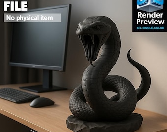 Predator Anaconda STL – Highly Detailed Snake 3D Model for Printing | Realistic Reptile Statue | Digital Download