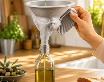 Elephant Trunk Funnel STL | Universal Kitchen Funnel | 3D Print File | Kitchen Gadget | Instant Download | No Shipping