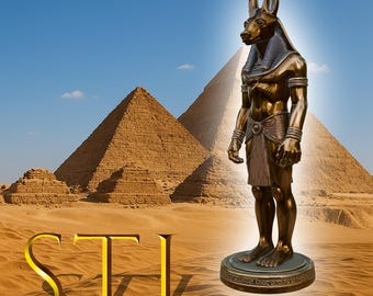 Anubis Statue – Egyptian God Model for 3D Printing | Ancient Mythology STL Figurine | Digital Download