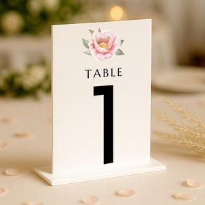 Acrylic Table Numbers - Wedding Table Signs - Wedding Signage - Wedding Table Decor - Arch / Rectangle Wedding Table Numbers - Wedding sign
