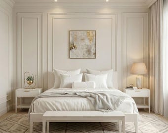 Bedroom Wall Moulding Kit, Decorative Paneling, Ready-to-Install Moulding