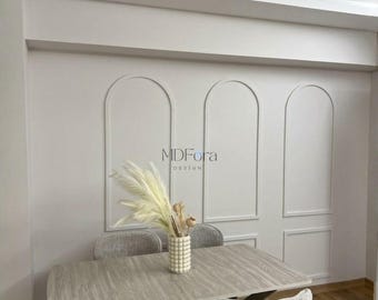 Custom Arched MDF Wall Panel Kit, Modern Accent Wall Decor