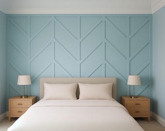 Custom MDF Wall Molding Kit: Bedroom Molding , Peel and Stick