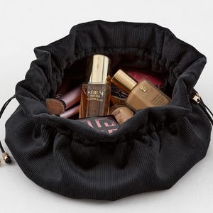 Velvet cosmetic bag, personalized gift for mom, makeup bag, birthday gift for women, bridesmaid gift, christmas gifts, makeup organizer